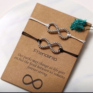 Infinity Friendship Bracelets w/Inspirational Card